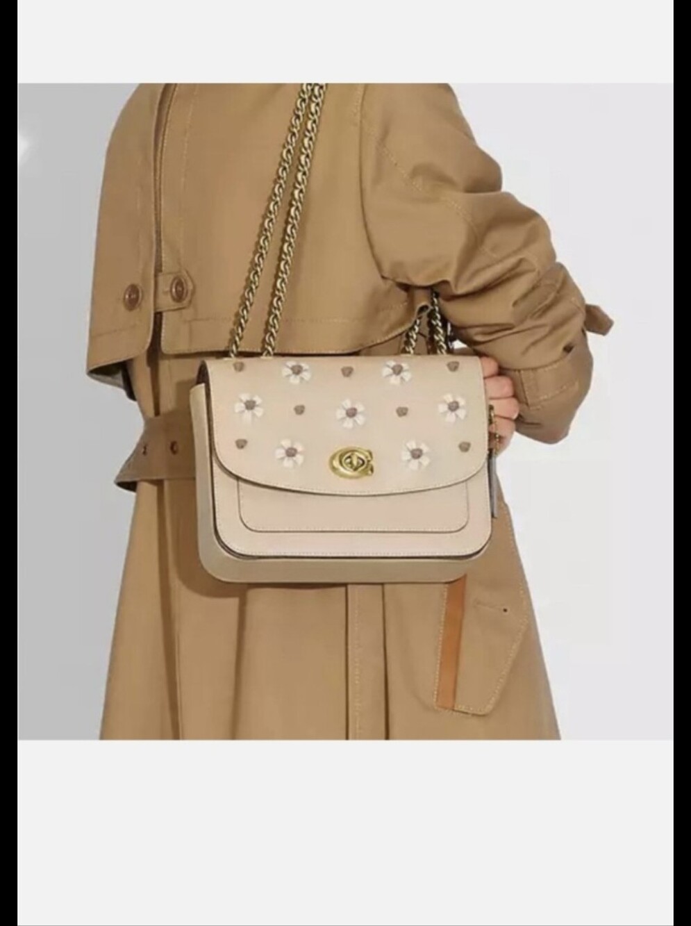 NWT★Coach Madison shoulder bag with tea rose knot
